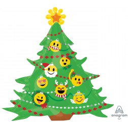 Supershape foil balloon - Emoji christmas tree