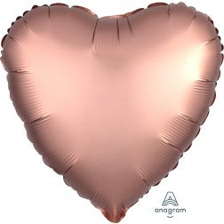 satin luxe heart - rose copper