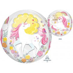 see through unicorn orbz balloon