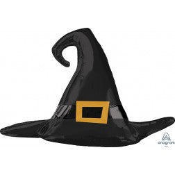 Supershape foil balloon - Black satin witch hat