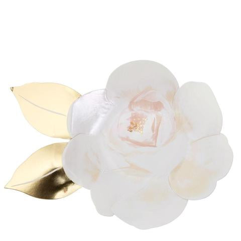 White rose plates - Meri Meri
