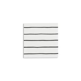 Frenchie stripes petite napkins - ink