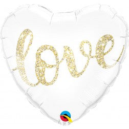 Glitter gold love script