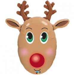 Supershape foil balloon - Red nosed reindeer
