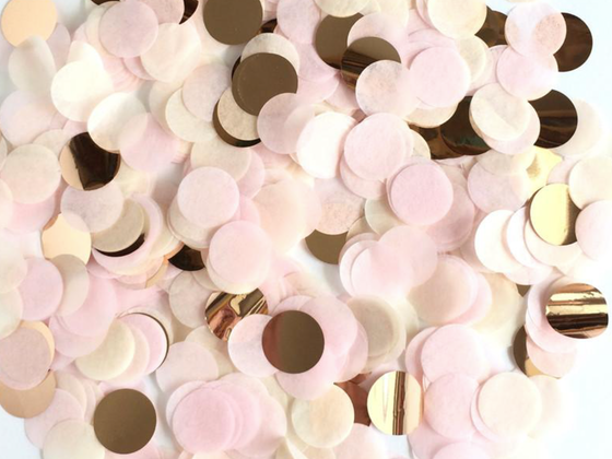 Lanceur de confettis Roses (Confettis Pop Rose) - Olili