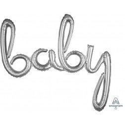Air fill baby script balloon banner - DOES NOT TAKE HELIUM