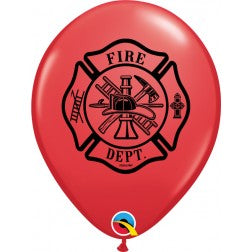 Helium inflated 11” balloon - Fire department