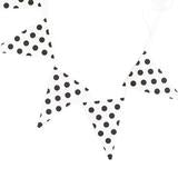 Black and white dot pennant banner