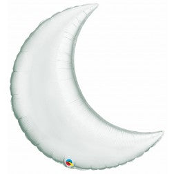 Supershape foil balloon - Silver crescent moon