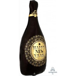 Supershape foil balloon - roaring twenties champagne bottle