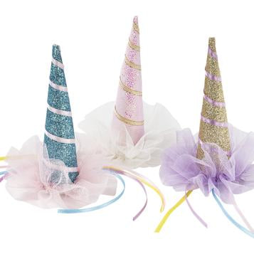 * SALE*   Unicorn horn clip on hat - 3 colour choices