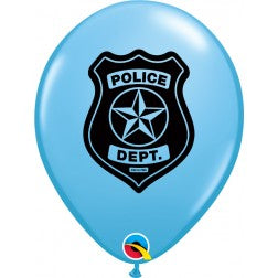 Helium inflated 11” balloon - Police department