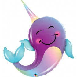 Supershape foil balloon - Party Narwhal