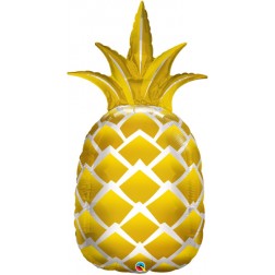 supershape foil balloon - golden pineapple