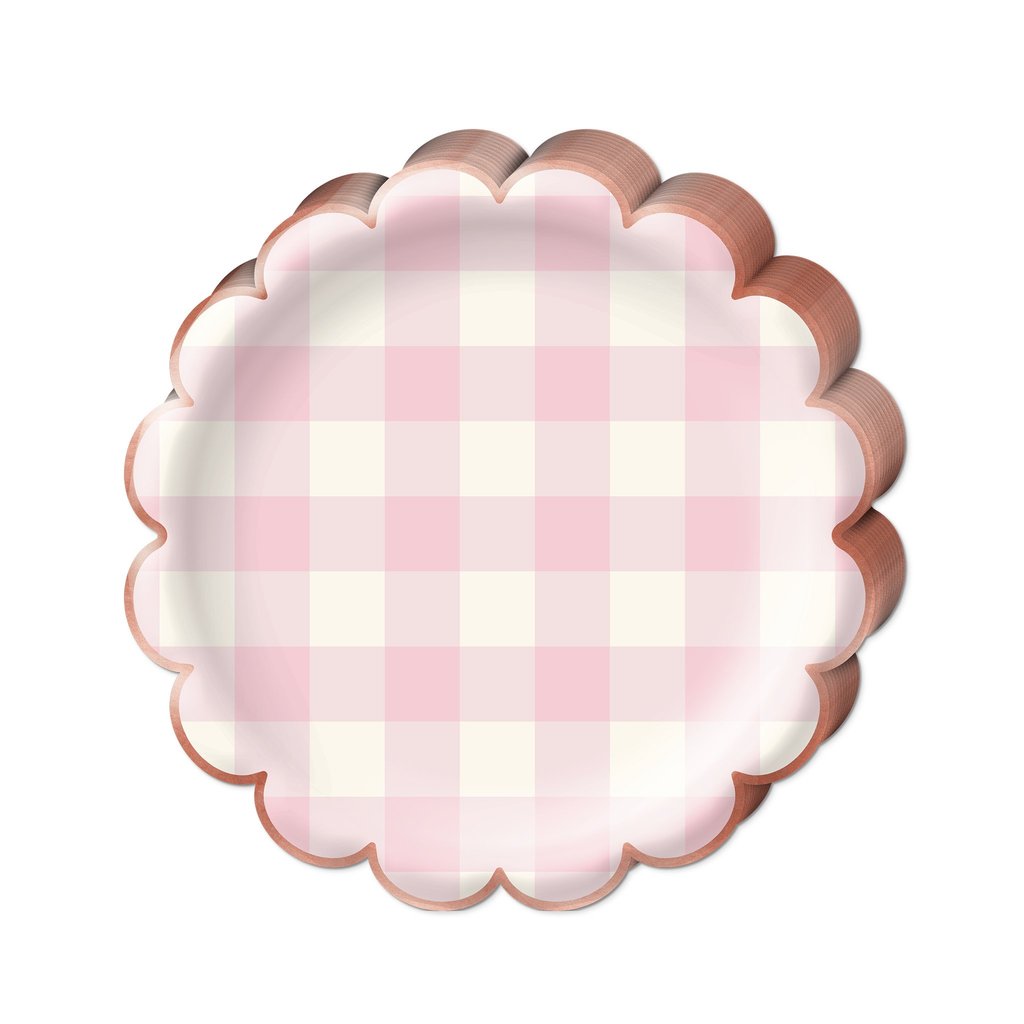 Cake by Courtney- pink buffalo scalloped plates