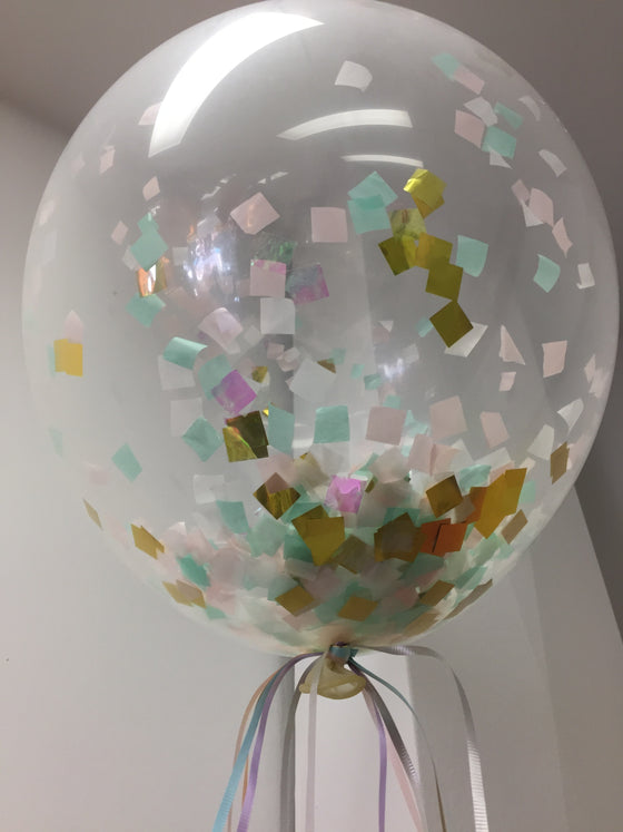 Helium inflated 18” Confetti balloon - SAME DAY BALLOON WILL NOT FLOAT NEXT DAY