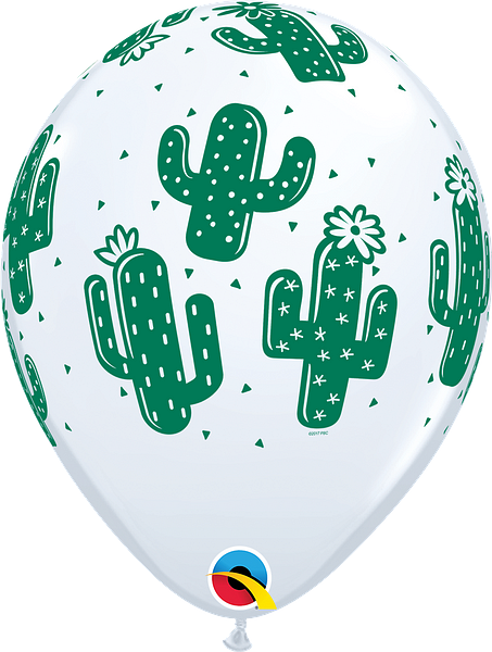 Helium inflated 11” balloon - cactus
