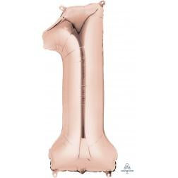Supershape foil balloon - Rose gold giant numbers 0-9