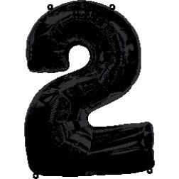 Supershape foil balloon - Black giant numbers 0-9