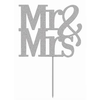 Mr & Mrs cake topper