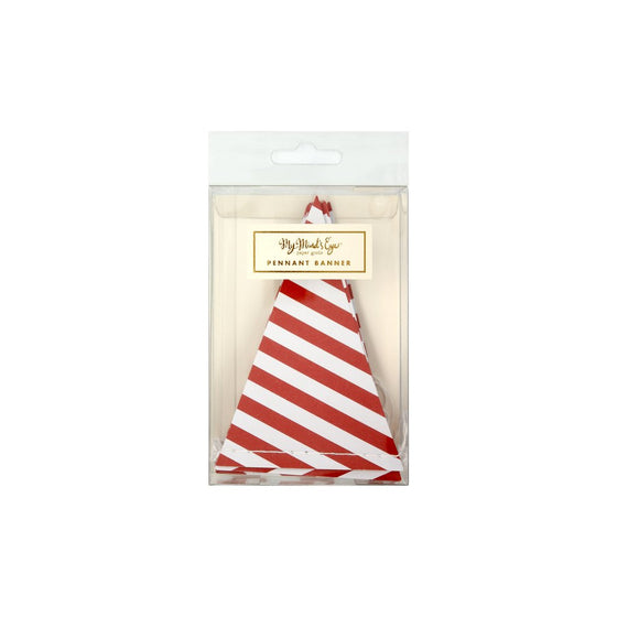 Candy stripe pennant banner