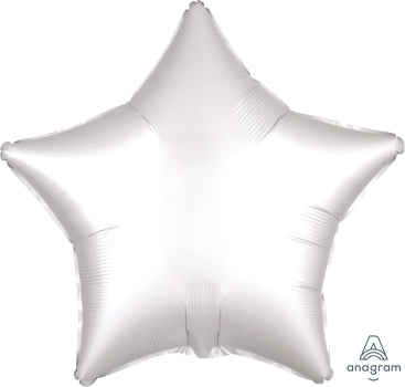 Satin luxe star - white