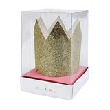 Mini gold glittered crowns - Meri Meri