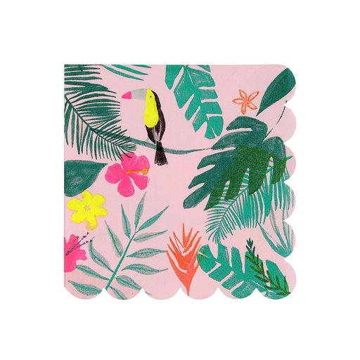 Pink tropical small napkins - Meri Meri