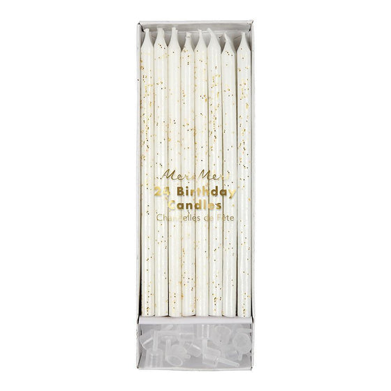 Gold glitter candles - Meri Meri