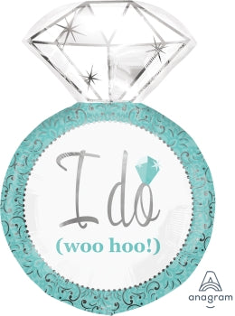 Supershape foil balloon - I do Tiffany blue