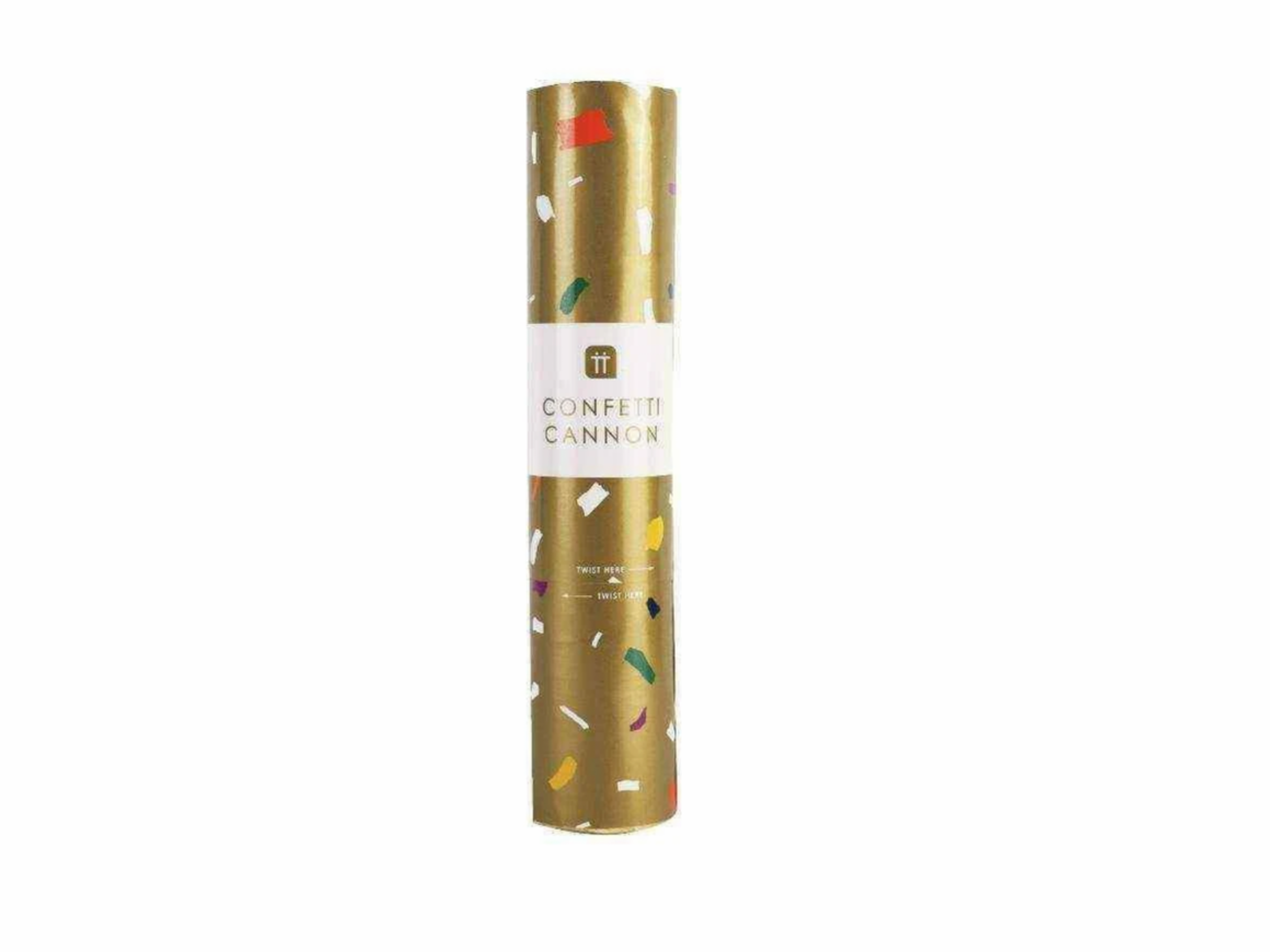 Luxe gold confetti cannon - biodegradable confetti
