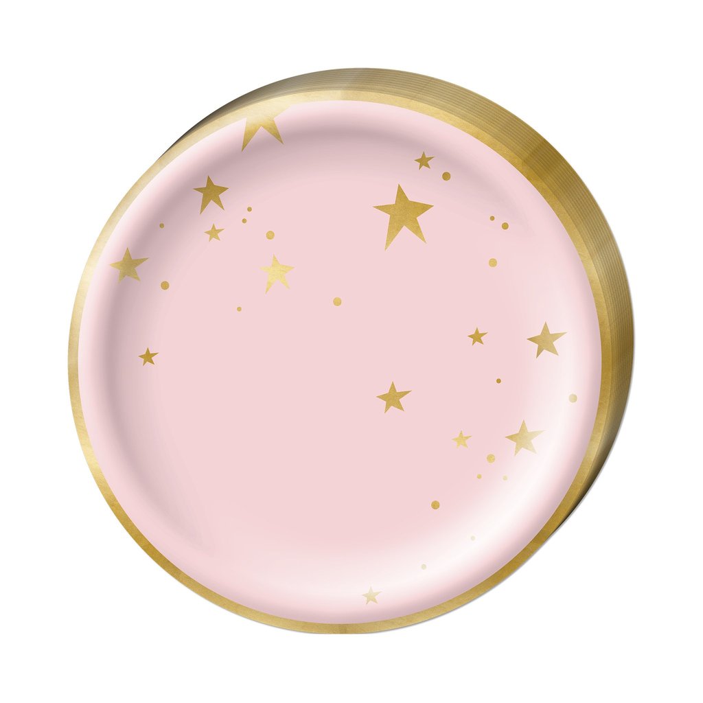 Baby pink star plates
