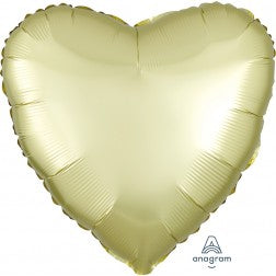 Satin luxe heart - pastel yellow