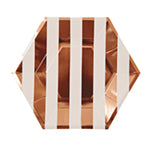 Rose gold hexagonal large plates - Meri Meri