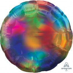 Holographic iridescent rainbow circle