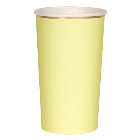Pale yellow highball cups - Meri Meri