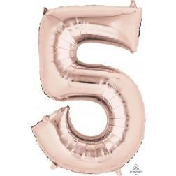 Supershape foil balloon - Rose gold giant numbers 0-9