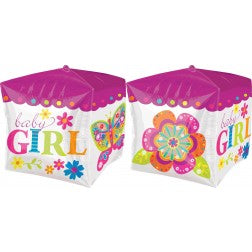 Cube balloon- baby girl