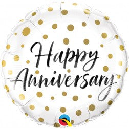 Happy anniversary gold dots