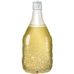 Supershape foil balloon - Golden bubbly bottle