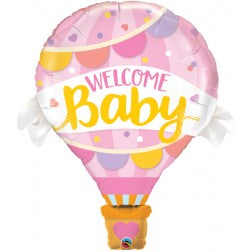 Supershape foil balloon - Welcome baby - girl