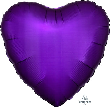 Satin luxe heart - purple royale