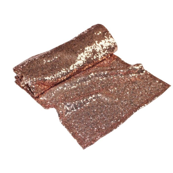 Rose gold sequin table runner