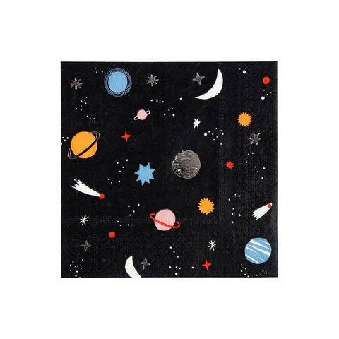 Space napkins small - Meri Meri