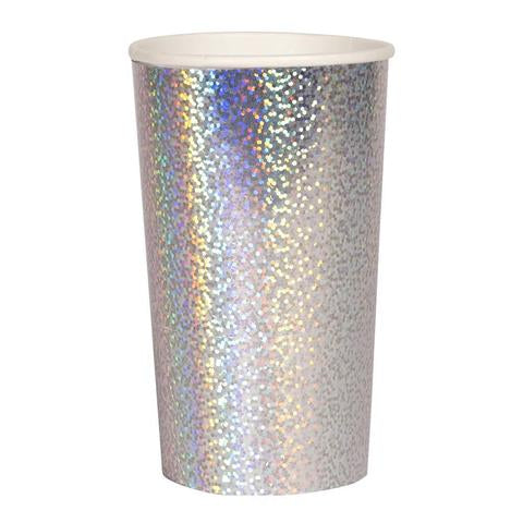Silver sparkle highball cups - Meri Meri
