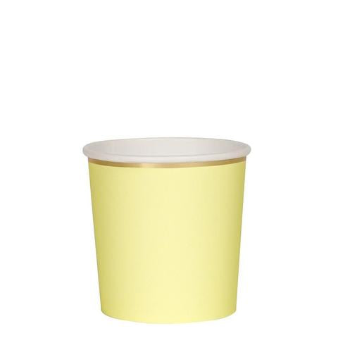 Pale yellow tumbler cups - Meri Meri