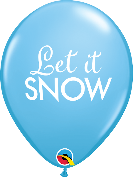 Helium inflated 11” balloon - robins egg blue let it snow