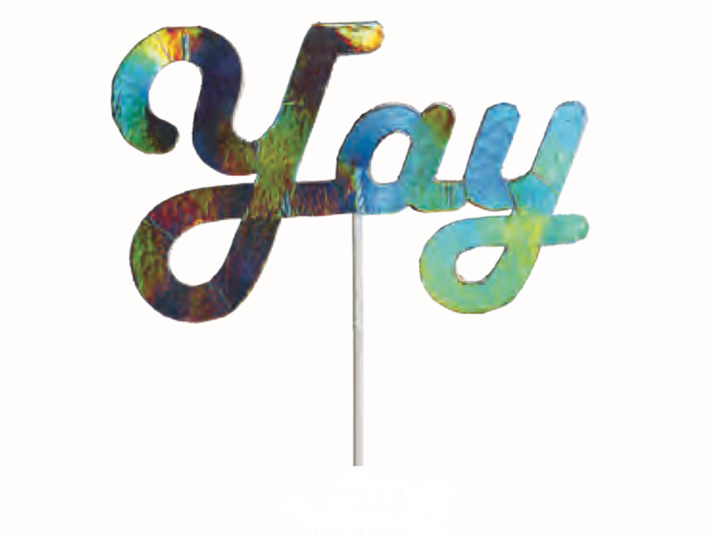 *SALE* YAY iridescent cake topper