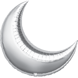 Standard silver crescent moon