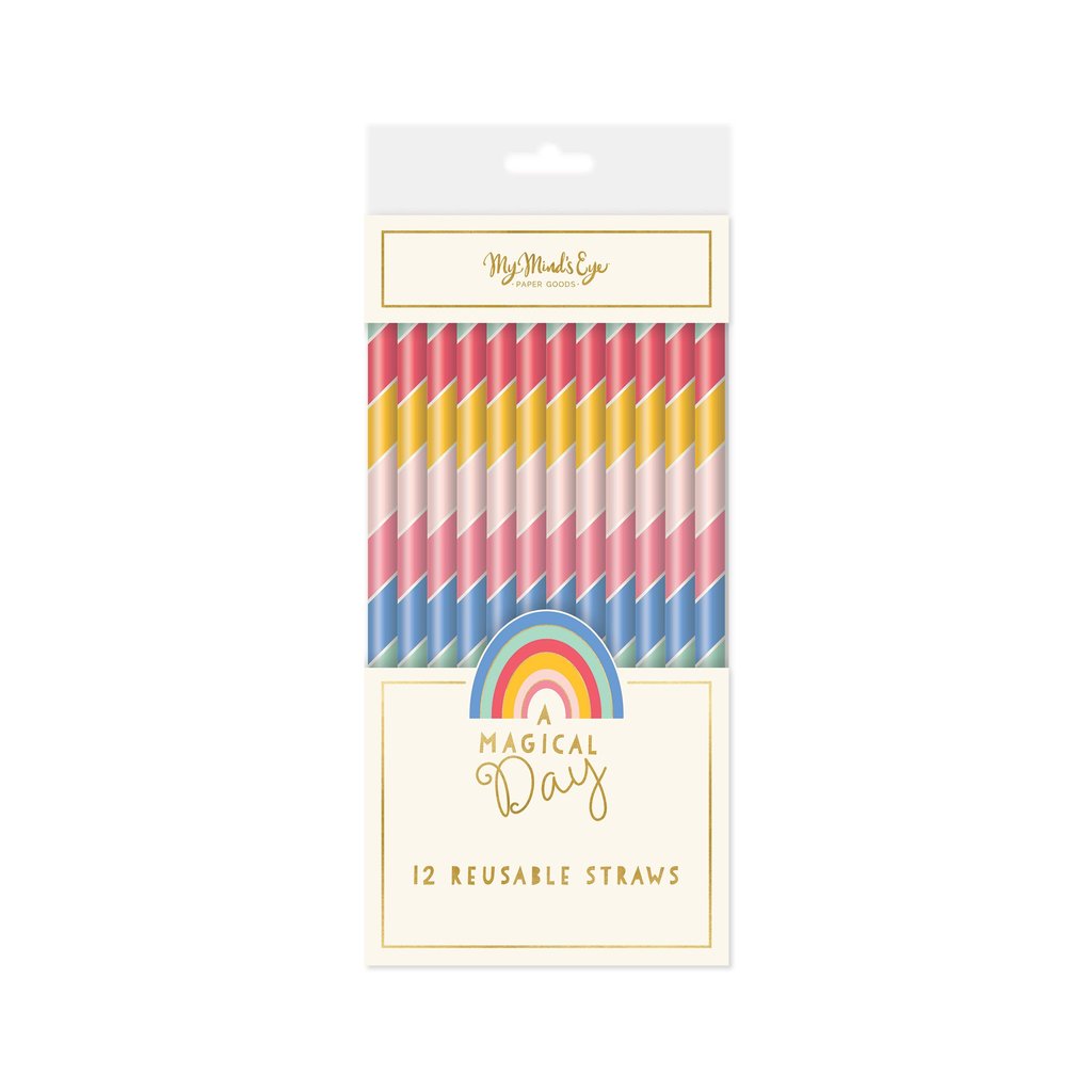 *HALF PRICE* Magical rainbow reusable straws